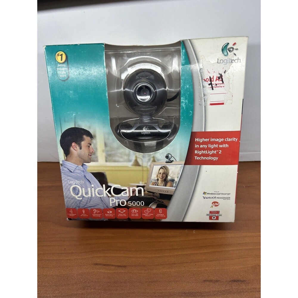 Logitech QuickCam Pro 5000 Webcam Windows 2000, XP OR VISTA